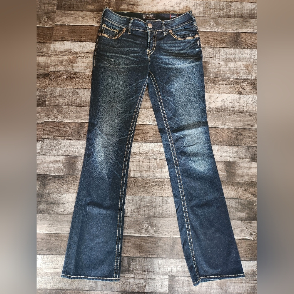 Silver Suki Mid Slim Boot Cut Women's Denim Jeans 31X35